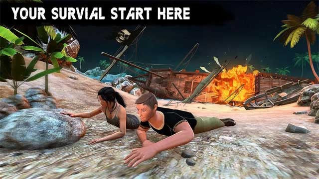 Bắt đầu cuộc hành trình sinh tồn trên đảo hoang trong Woodcraft - Survival Island