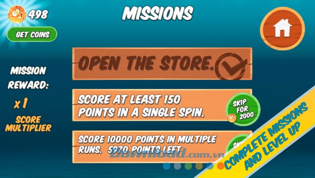 Hoàn thành các nhiệm vụ đầy thách thức và nâng cấp trong game