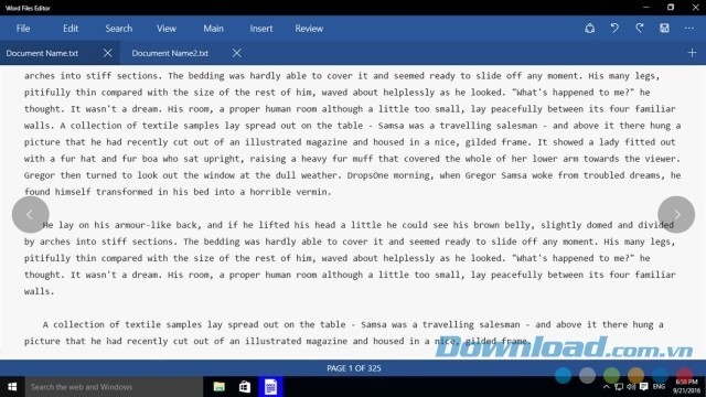 Giao diện chính của ứng dụng chỉnh sửa văn bản Word Files Editor cho máy tính và Windows Phone