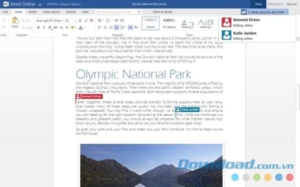 Word Online - Tiện ích soạn thảo văn bản hữu ích trên trình duyệt