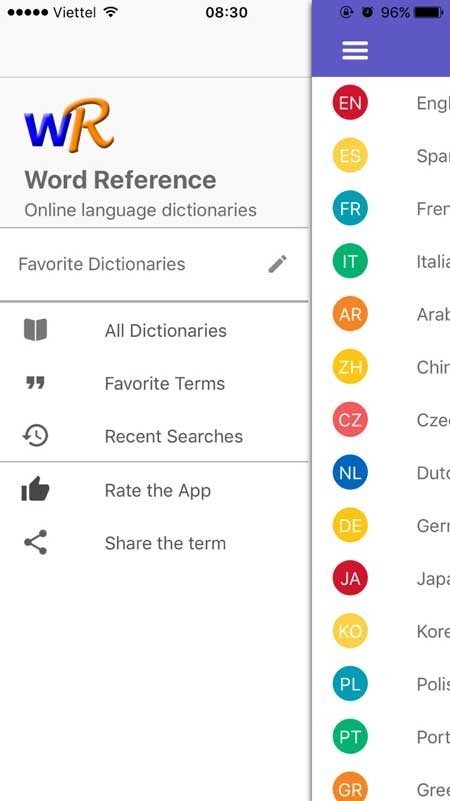 Ứng dụng từ điển đa ngôn ngữ miễn phí - WordReference