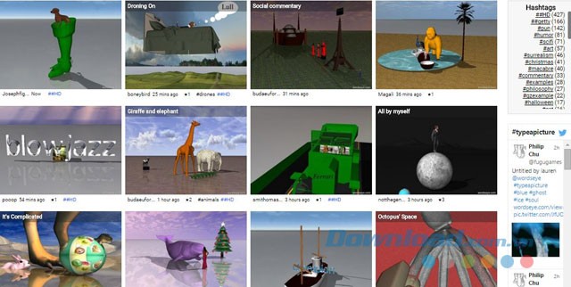 Kho hình ảnh người dùng tạo bằng WordsEye