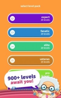 WordWhizzle Search cho Android có nhiều cấp độ hấp dẫn