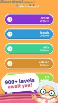 900 level đầy thú vị với độ khó tăng dần