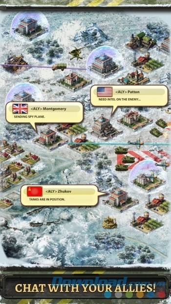 Trò chuyện trực tiếp với các tướng đồng minh để bàn chiến thuật chiến đấu