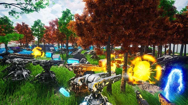 Mở rộng lãnh thổ, nâng cấp tháp pháo và vũ khí để thích ứng với từng kịch bản chiến đấu