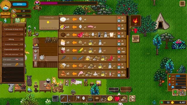 Trong World End Diner, bạn có thể chế biến rất nhiều đồ ăn, thức uống