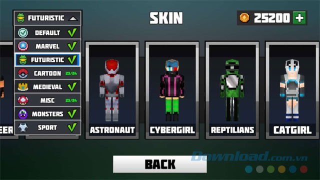 Xây dựng nhân vật bằng skin