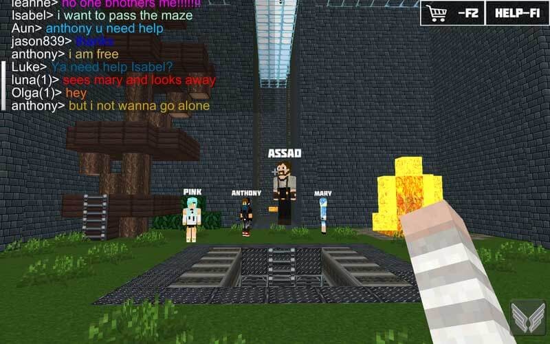 World of Cubes Survival Craft cho Mac tích hợp tính năng trò chuyện