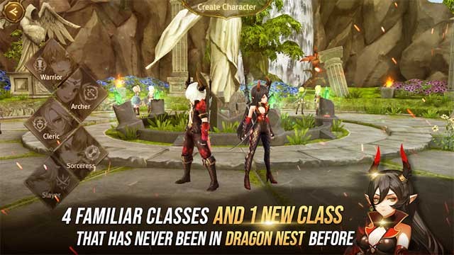 Tạo ra nhân vật của riêng bạn trong game với 4 class quen thuộc và class Slayer