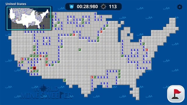 Game dò mìn cổ điển World of Minesweeper