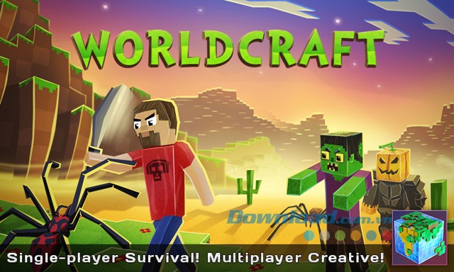 Giao diện chơi game Worldcraft trên Android