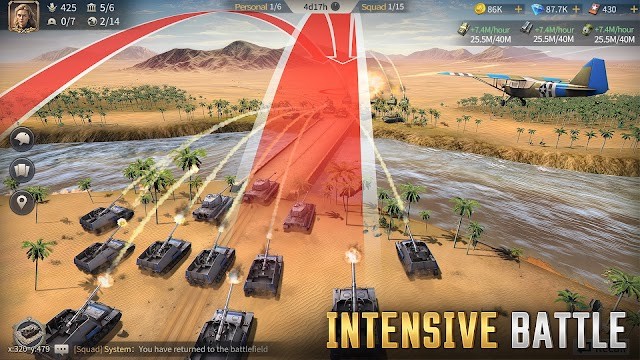 Các trận đánh cả trên bộ, trên không và trên biển căng thẳng