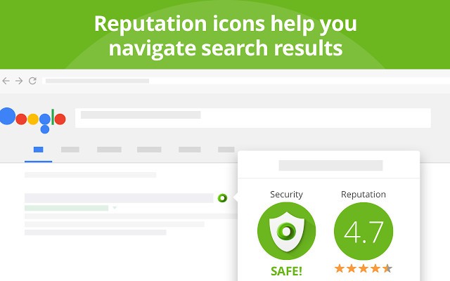 Thông báo website an toàn của WOT trong danh sách kết quả tìm kiếm