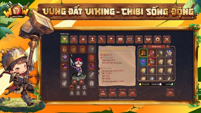 Vùng đất Viking - Nhân vật Chibi sống động