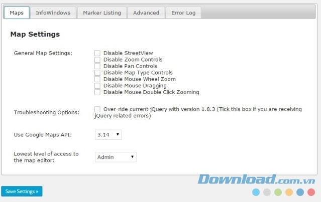Tùy chỉnh bản đồ bằng phần bổ trợ WP Google Maps