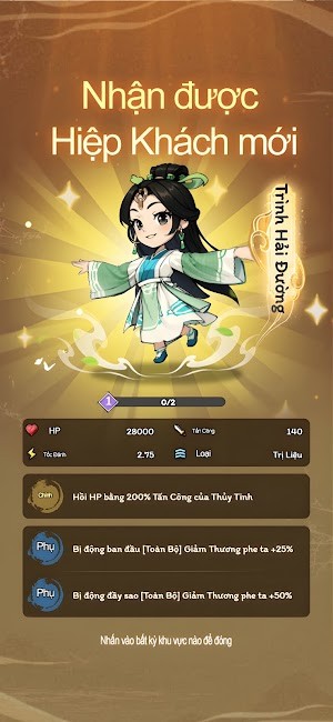 Mở khóa Hiệp khách mới