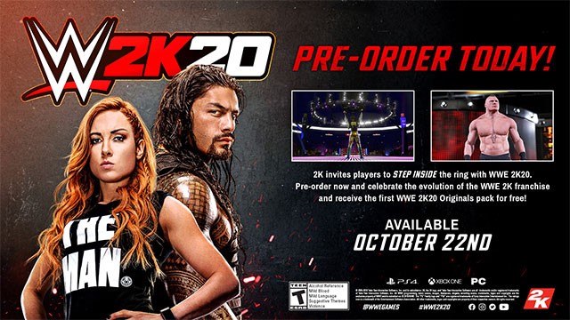 Đặt trước game WWE 2K20 ngay hôm nay để nhận nhiều ưu đãi