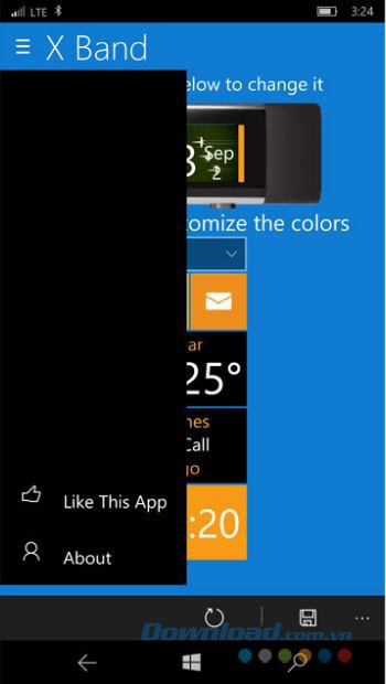 Các lựa chọn của ứng dụng