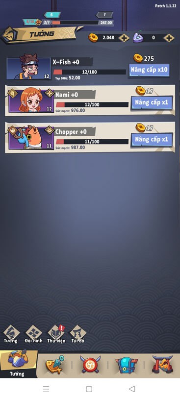 Nâng cấp tướng