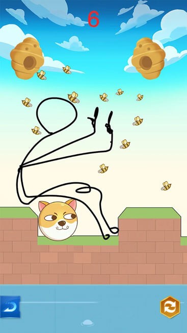 Game vui vẽ tường bảo vệchú chó