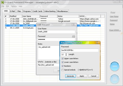 X-Lizard Password Manager
