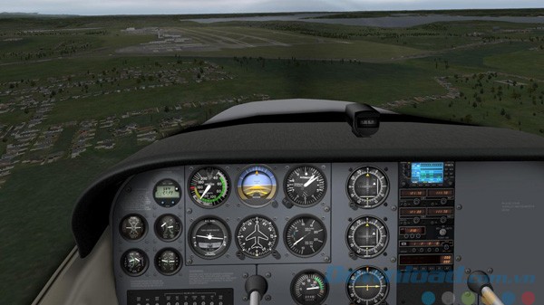 Bảng điều khiển máy bay trong X-Plane Demo