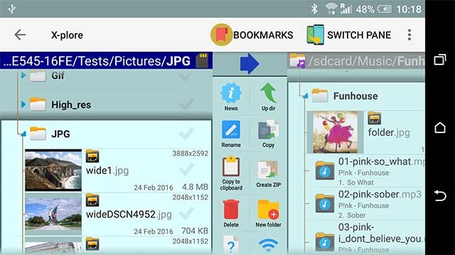 X-plore có rất nhiều tính năng hữu ích