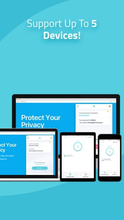 X-VPN hỗ trợ lên tới 5 thiết bị