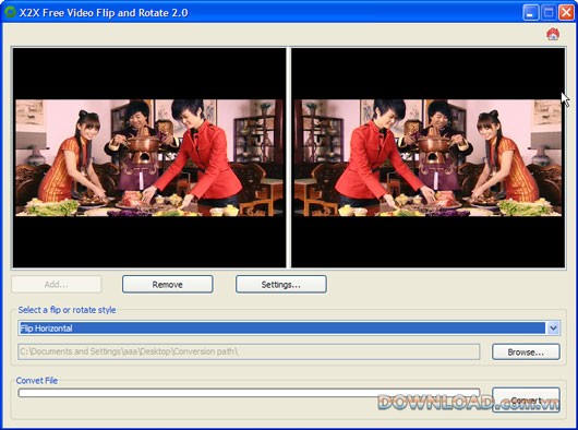 X2X Free Video Flip and Rotate