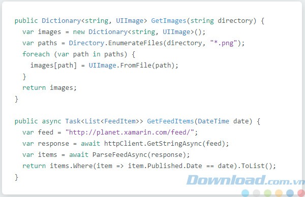 Nhiều kiểu dữ liệu mạnh mẽ trong Xamarin