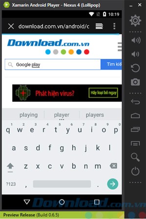 Lướt web và bàn phím ảo
