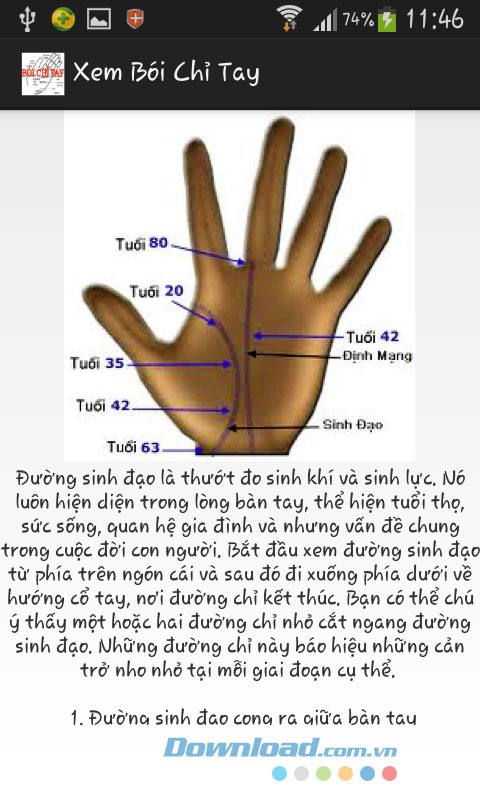 Xem bói chỉ tay for Android