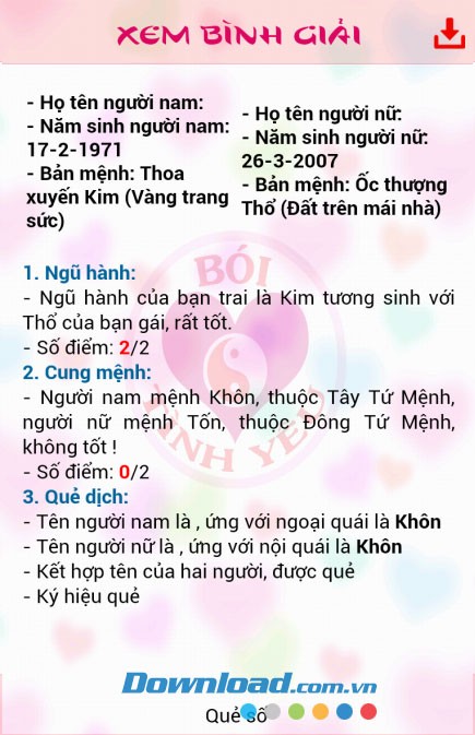 Xem bói tình yêu for Android
