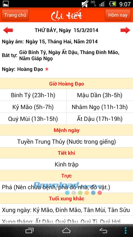 Lịch ngày tốt for Android
