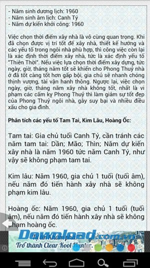 Xem tuổi xây nhà for Android