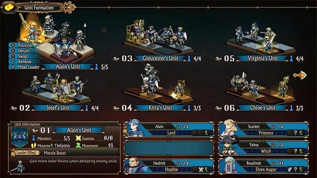 Có rất nhiều lớp nhân vật trong Unicorn Overlord