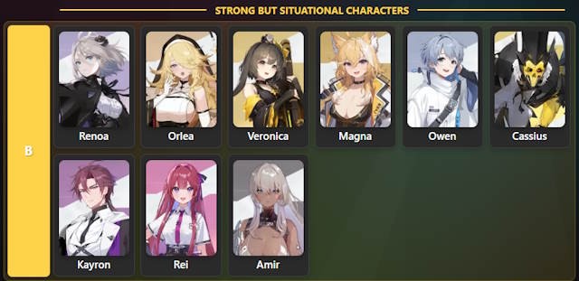 Nhân vật mạnh mức trung bình trong Chaos Zero Nightmare