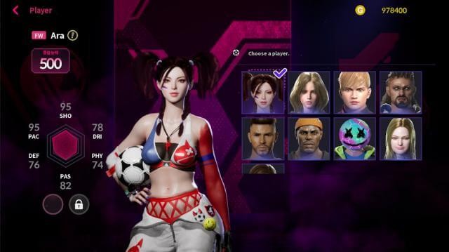 Chọn cầu thủ của bạn và thành lập đội bóng 4 người trong game XF: Football Arena