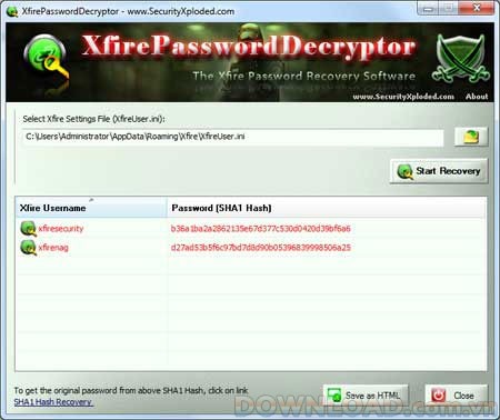 XfirePasswordDecryptor