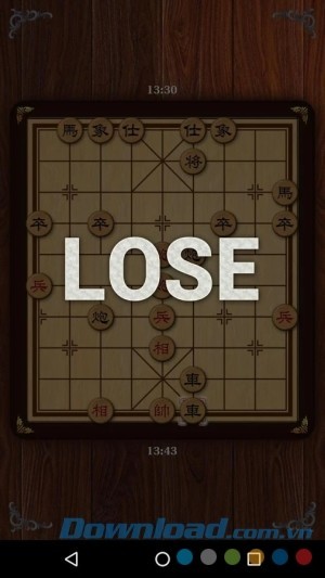 Màn hình thua cuộc trên Xiangqi Classic Chinese Chess cho Android
