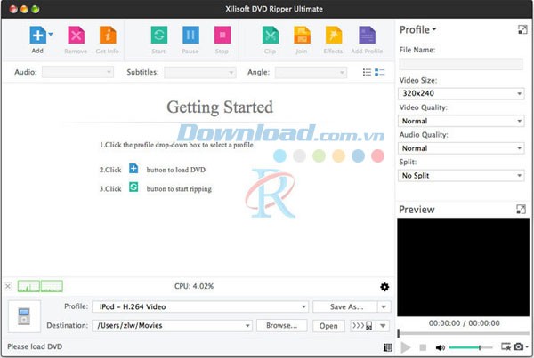 Xilisoft DVD Ripper Ultimate cho Mac