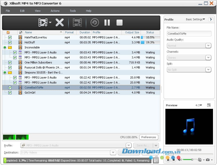 Xilisoft MP4 to MP3 Converter