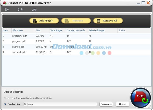 Xilisoft PDF to EPUB Converter