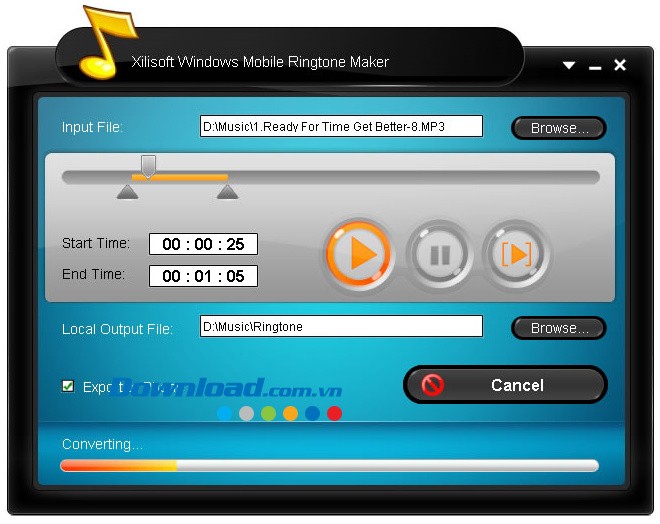 Xilisoft Windows Mobile Ringtone Maker