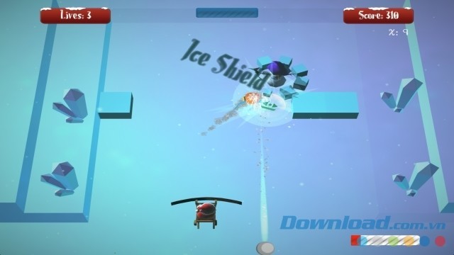 Nhặt các món đồ có lợi hoặc có hại trong game Xmas Brickout cho máy tính