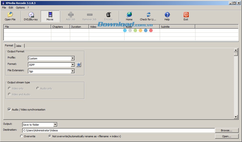 XMedia Recode trên Windows