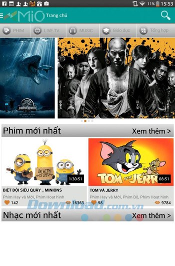 Giao diện chính của xMio