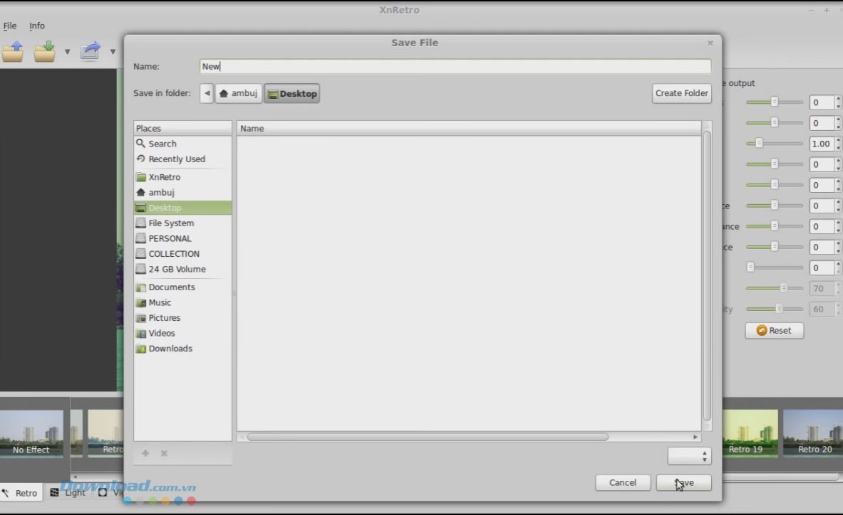 Lưu file sau khi chỉnh sửa về máy