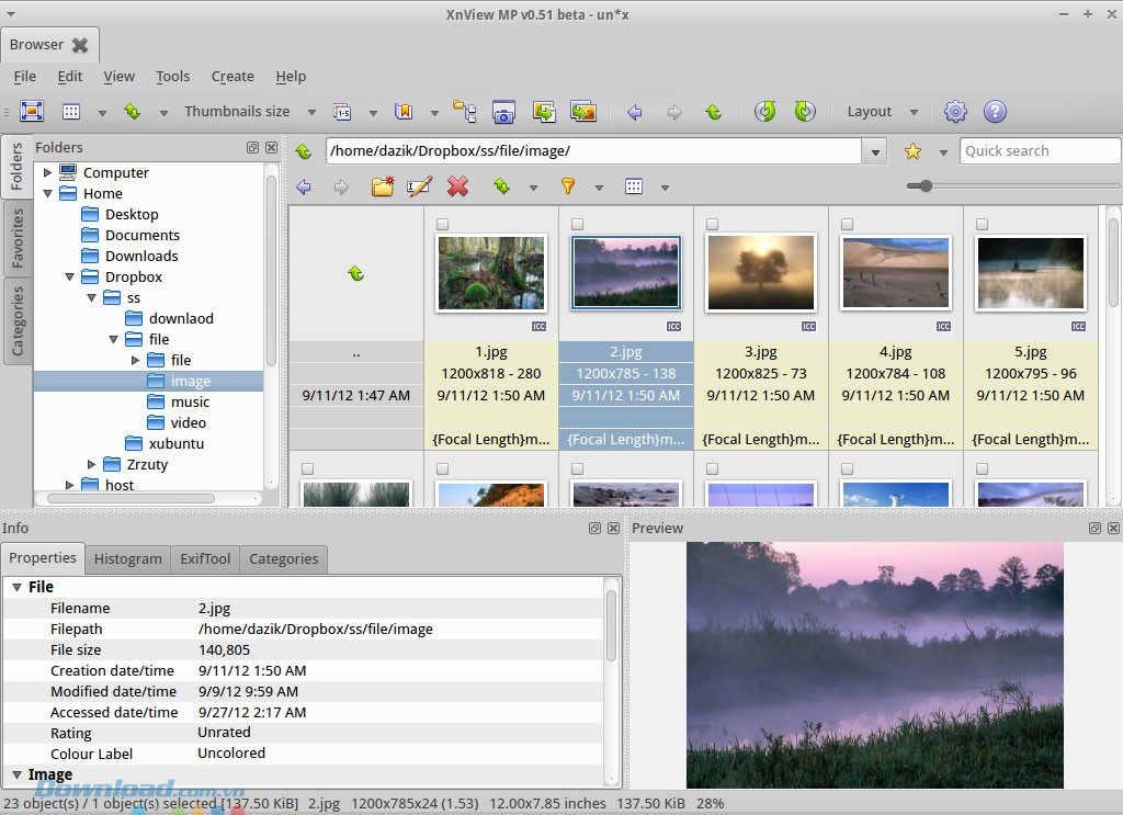 Xem thông tin metadata của ảnh